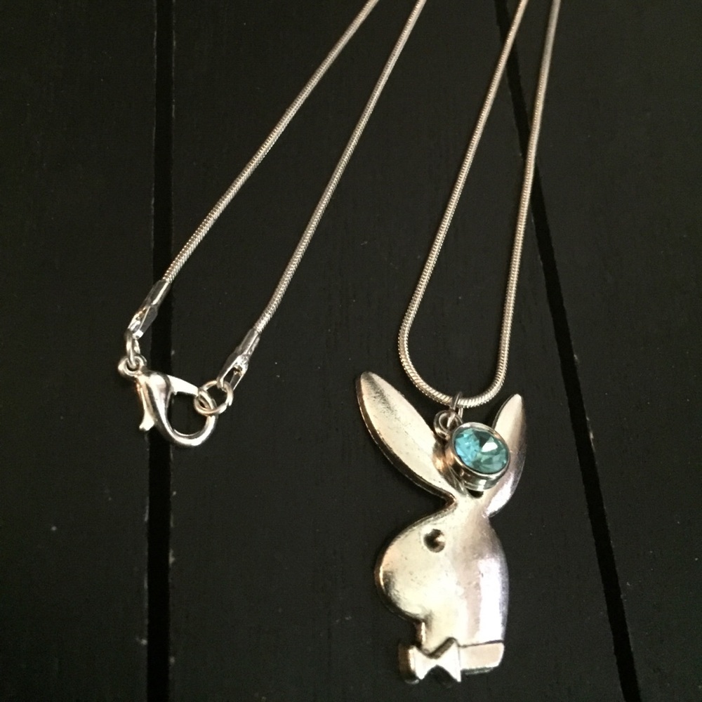 925 Sterling Silver Plated Necklace with Playboy